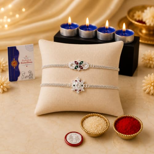 Image of Oblivion Tea Light Candle for Brother - Rakhi for Brothers, Silver Color Coin & Greeting Card, Gift for Bhai, Bhabhi & Kids, Traditional Raksha Bandhan Celebration Combo Kit 2025