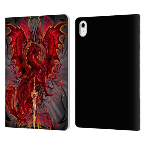 Étui portefeuille iPad Air 11 en cuir avec motif dragon tribal Ruth Thompson