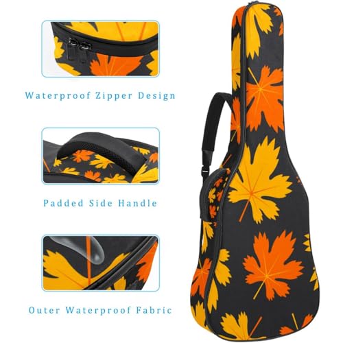 JRHEJTHH Housse de guitare acoustique imperméable et pliable avec bandoulière réglable pour guitare acoustique de 101,6 cm, 104,4 cm, 106,7 cm, rembourrage épais, motif citrouille brûlée d’Halloween, - Les Beatles, Paul McCartney, John Lennon, RIngo Starr, George Harrison JRHEJTHH Housse de guitare acoustique imperméable et pliable avec bandoulière réglable pour guitare acoustique de 101,6 cm, 104,4 cm, 106,7 cm, rembourrage épais, motif citrouille brûlée d'Halloween, – Image 5