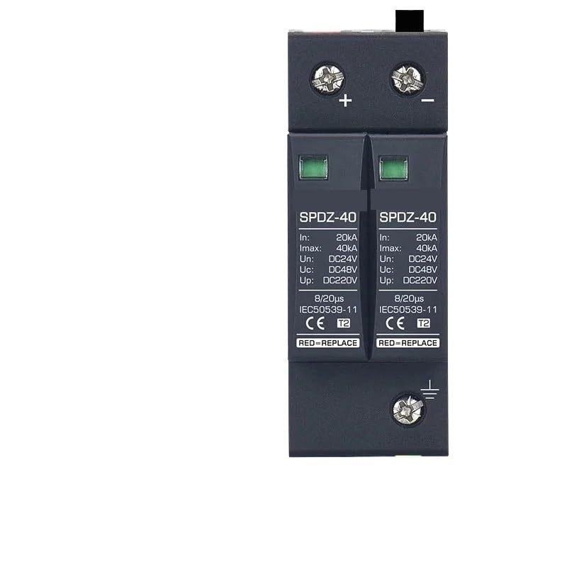 Surge Protector Protective Device Photovoltaic DC SPD 2P/3P DC12V 24V 48V 500V 690V 800V 1000V 20KA~40KA Lightning Protection(DC1200V)
