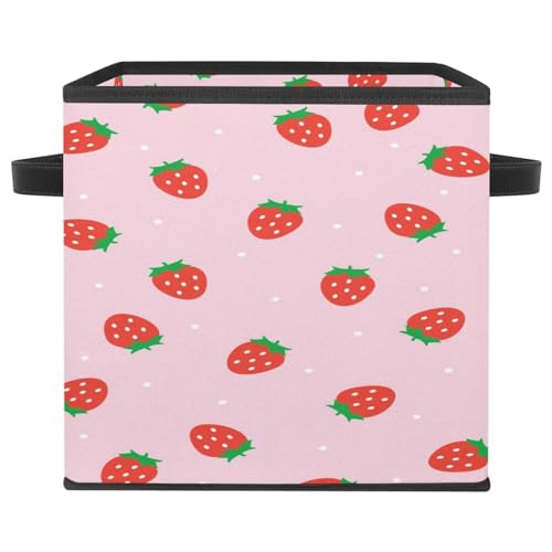 Placard encombré ? Boîte de rangement pliable fraise pour vêtements - 2