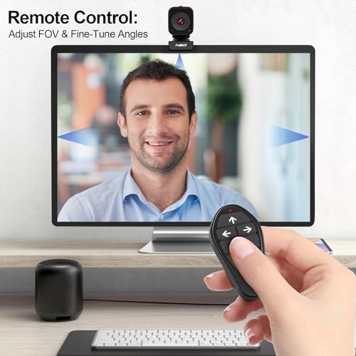 NBD 2K Webcam for PC & Laptop, Autofocus Computer Camera with Remote Control, 2 AI-Noise Canceling Microphones, Stereo Mics, Adjustable Field of View, Low-Light Correction, Built-in Privacy Cover W100 by NBDDIGITAL - Image 3