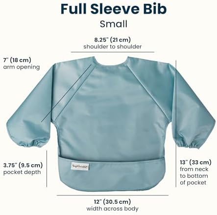 Tiny Twinkle - Full Sleeve Bib 2pk - Slate, Olive 6-24M - 2