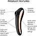 Satisfyer Dual Kiss 2:1 vibrador + vibrador de ondas de presión | resistente al agua (IPX7) | recargable | estimulación intensa | silicona médica en negro | succionador de clítoris femenino