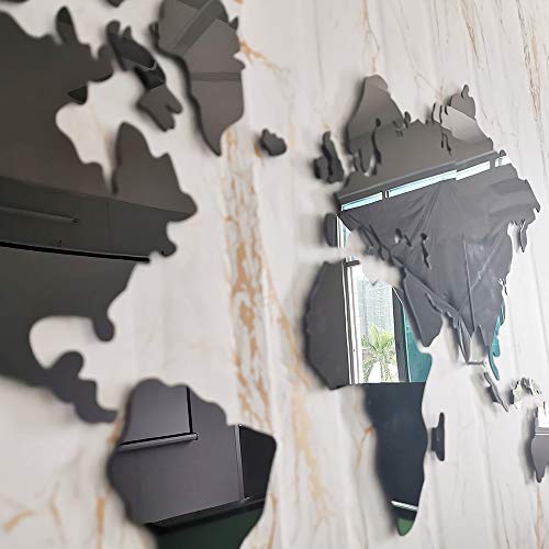 The Geeky Days World Map Large Wall Clock Personalized City Time Zone Battery Operated Silent Non Ticking Wall Watch Office Geographic Wall Art Decor thumb #5