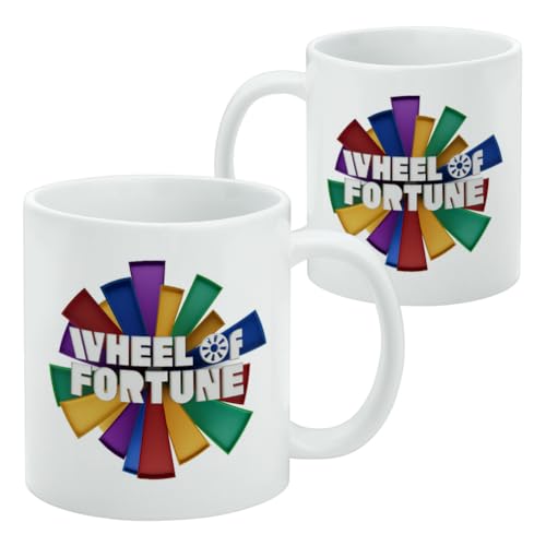 Taza de cerámica con logo Wheel of Fortune 11 oz blanco miniatura 2