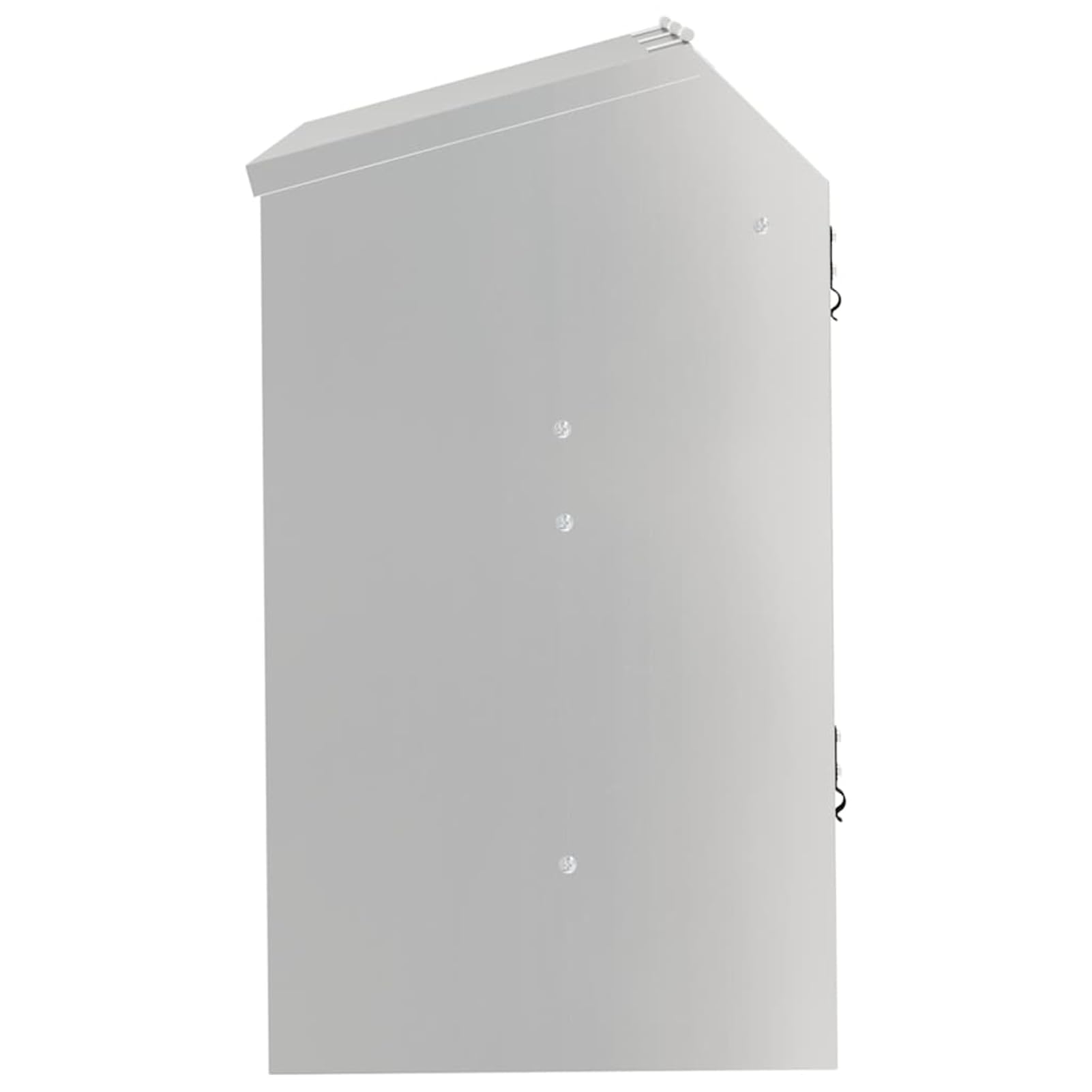 Gecheer Kaninchenfutterautomat, Silber, 64,5 x 25,5 x 45,5 cm, Verzinkter Stahl, für drinnen und draußen