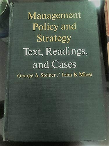 Buy Text Readings and Cases (Management Policy and Strategy) — BookShops.in