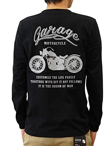 [�W�[���Y�o�O] �����s MOTORCYCLE �I���W�i�� �o�C�J�[ �v�����g ���� T�V���c �����Y ���f�B�[�X LRT-MOTOR �w�k �N��×�O���[�i23�j