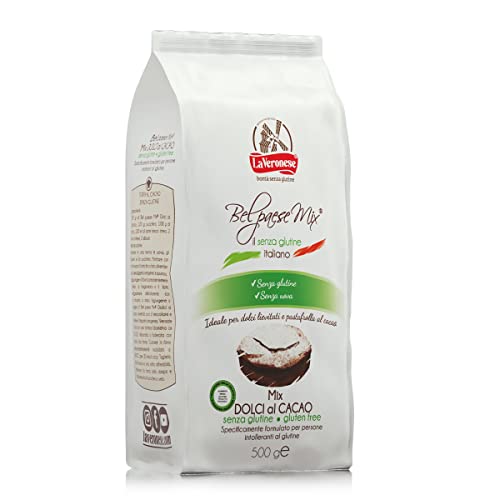 La Veronese | Bel paese Mix® Dolci al Cacao, Miscela di Farine Senza Glutine, Senza Latte, Senza Uova, per Preparare Dolci al Cacao, 500g