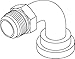 Tompkins Industries 6892-32-32 JIC to Code 62 Flange Elbow, 90 Degree, Steel, 2 1/2-12 x 2"