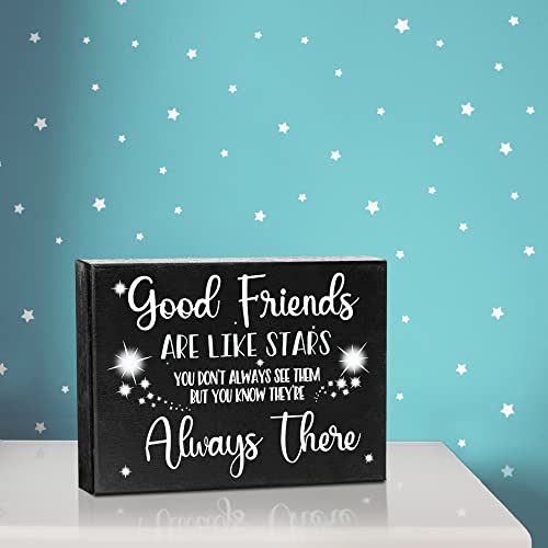 JennyGems-Good-Friends-Are-Like-Stars-Wooden-Sign-for-Wall-Hanging-6-by-8-inches-Black-Friend-Gifts-Made-in-USA JennyGems Good Friends Are Like Stars Wooden Sign for Wall Hanging 6 by 8 inches Black Friend Gifts Made in USA