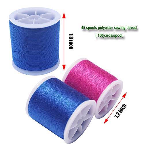 Moyyon MY-MUTICOLOR01 45 Spools Sewing Thread Kits Polyester thumb #3