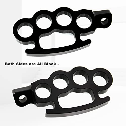 RULLINE Footpegs Passenger Footpegs Compatible with Dyna Sportster Fatboy Softails Low Rider Black