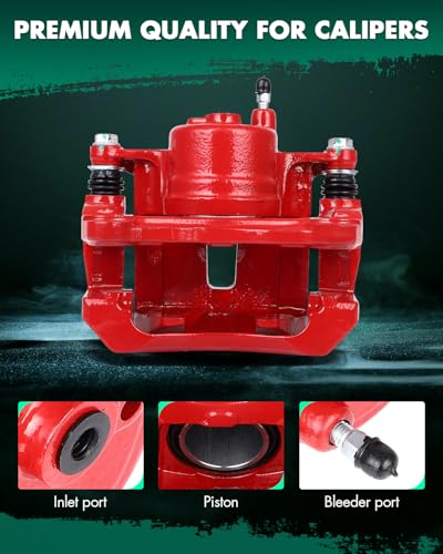 Image of SCITOO Front Right Brake Caliper With Bracket 19B2699 Compatible For Pontiac Vibe 2003-2008 For Toyota Corolla 2003-2008 For Toyota Matrix 2003-2008