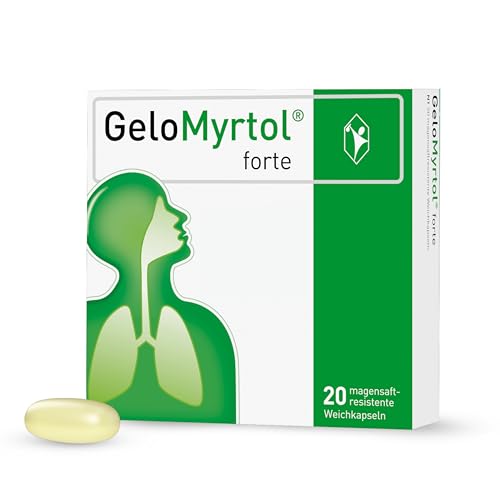 GeloMyrtol forte: Pflanzlicher Schleimlöser für akute und chronische Infektionen der oberen und unteren Atemwege mit Husten Schnupfen und Druckkopfschmerz - ab 6 Jahren 20 Kapseln