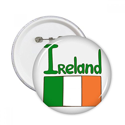 Badge Irlande motif drapeau national vert pour look de Saint-Patrick et fête