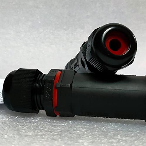 Kabelverbinder Wasserdicht IP68 3-Polig für Ø1-13 mm Kabeldurchmesser, 3 Stück Verteilerdose Außen Erdkabel Abzweigdose Garten Kabelmuffe Verbindungsmuffe Verbindungsbox, aus Nylon
