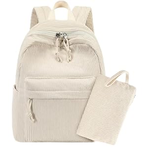 LEDAOU Mini Backpack Women Girls Corduroy Casual Bookbags Cute Small Backpack Purse Fashion Lightweight Daypack School Travel Bag 2PCS