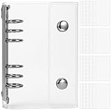 GOKEI シール帳 プラバン 透明 A6サイズ ミニ バインダー 【リフィル×20枚】 クリアバインダー PPシート カードポケット クリア 手帳 プリ帳 カードスリーブ 透明シール帳 シール 推し活 バインダー型ノート 女の子 コラージュノート 透明カバーの手帳 ポケットサイズ クリアタイプ