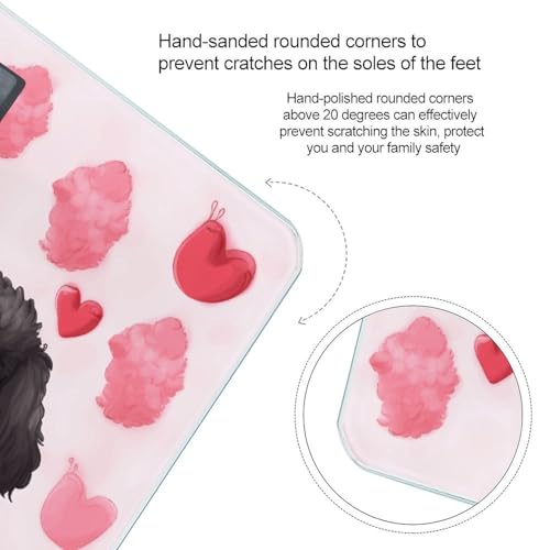 Báscula digital para cuerpo Pink Poodles Dogs hasta 180 kg miniatura 4