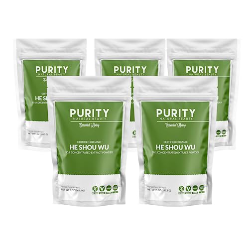 Purity Natural Beauty Certified Organic He Shou Wu - Large 5oz Bag of 30:1 Concentrated-Fo-ti -