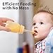 Pigeon Baby Weaning Spoon with Squeeze Bottle, Baby Feeding Dispensing Spoon - Easy Feeding Solution for Babies 6 Months and Up, 4 Oz, with Cleaning Brush