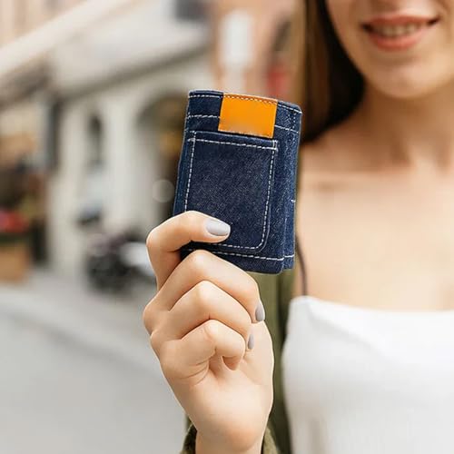 Pocket Pants Mini Jeans Wallet, Slim Compact Bifold Pocket Purse, Small Credit Card Holder Travel Wallet, Stylish and Practical Womens Wallets for Everyday Use (2pcs)4