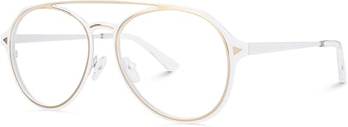 VOOGLAM Gafas de bloqueo de luz azul aviador elegantes para hombres antifatiga ocular UV VOOGLAM Gafas de bloqueo de luz azul aviador elegantes para hombres antifatiga ocular UV