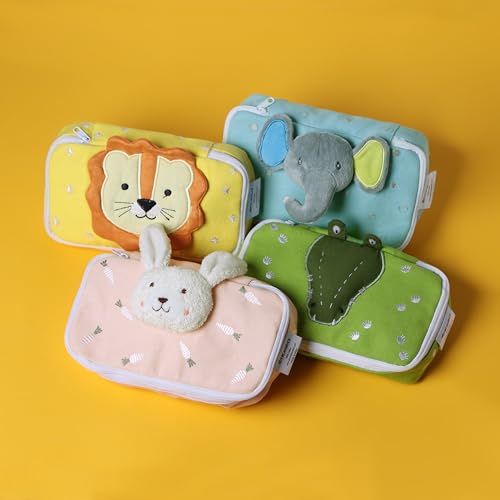 Image of abracadabra Multi-Utility Pouch, Pen & Pencil Case for Girls & Boys, Pencil Case Organizer, School Accessories Pouch, Stationary Storage, Large Stationary Pouch, Pencil Box for Student - Lion