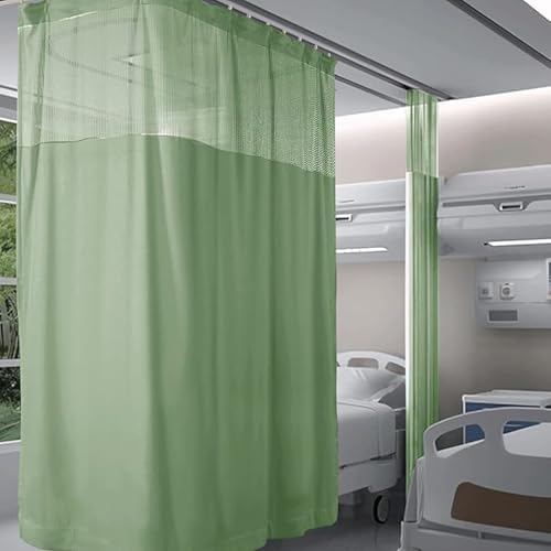 JTSMJQIE Medical Privacy Screen Room Divider Curtain with Flat Hooks, Hospital Curtain Hanging Medical Privacy Room Divider Cubicle Curtains Semi Sheer Curtains for Hospital