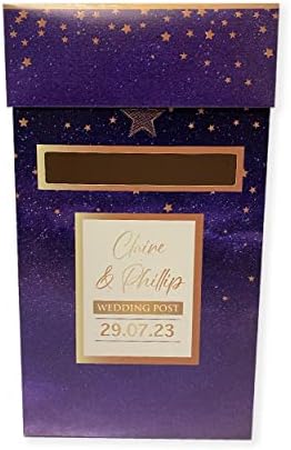 Wedding Post Box Personalised for Cards by Paper Themes - Blue Floral
