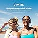 Gimme Beauty Long Hair Seamless Hair Bands - No-Dent Ties for All Types - Firm Hold Elastic Ponytail Holders for Daily Use - Black, 10-Pack