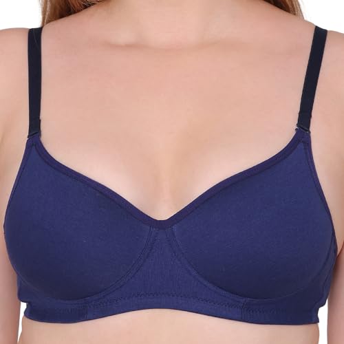 Image of Tweens - Medium Padded Cotton Rich Bra - Full Coverage, Seamless, Multiway Straps, Wirefree Everyday T-Shirt Bra (Pack of 2)