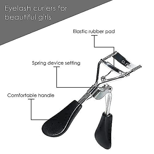 Fxidaaimt Best Curling Eyelash Curlers Samll&Portable Handle Stainless Steel Eyelash Styling Aid Beauty Tool Set For All Eye Shapes And Eyelash Curler Big Eyes, Get Perfect Curl In 5 Seconds (Silver) #TOP4