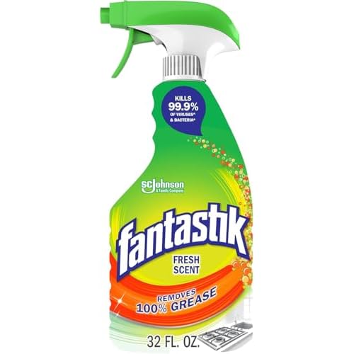 Fantastik All Purpose Cleaner, Multipurpose Surface Cleaner & Kitchen Grease Removal, Packaging Designed to Prevent Leakage and Breakage, Fresh Scent, 32 Fl Oz