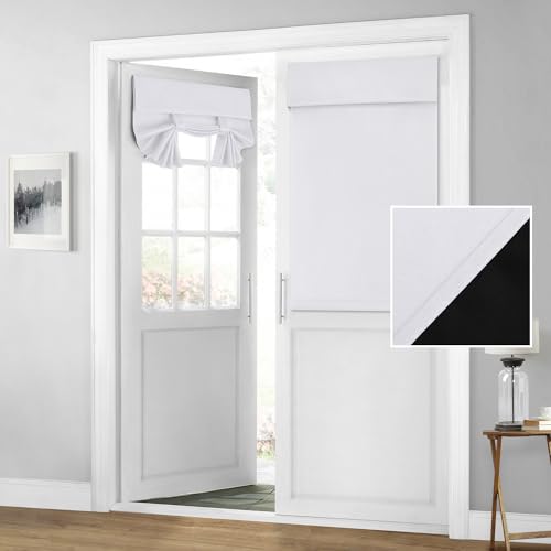 Rideaux occultants HOMEIDEAS 100% pour porte-fenêtre, 26 x 40 po, isolation thermique, gris pâle (1 panneau)