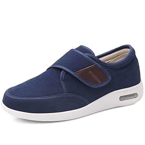 Casual Air Cushion Wide Feet Swollen Shoes Thumb Eversion Adjusting Soft Comfortable Diabetic Shoes Walking Shoes,Blau,39 Cover