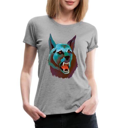 Spreadshirt Die DREI Fragezeichen Fragezeichen Und Der Karpatenhund Cover Frauen Premium T-Shirt, S, Grau meliert Spreadshirt Die DREI Fragezeichen Fragezeichen Und Der Karpatenhund Cover Frauen Premium T-Shirt, S, Grau meliert