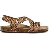 Geox D Brionia B - Sandalia plana para mujer, color bronce, talla 39 EU