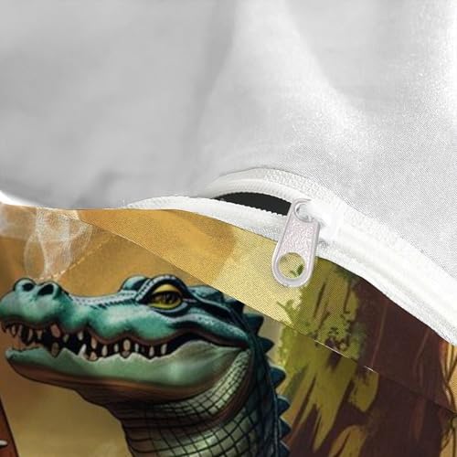 Housse de couette crocodile dessin animé pour des nuits douces et joyeuses