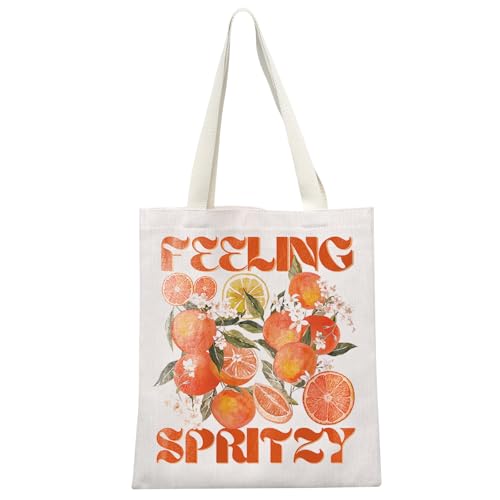 GJTIM Aperol Gift Aperol Spritz Themed Gift Feeling Spritzy Tote Bag Italian Summer Spritz Gift Cocktail Gift (Feeling Spritzy Tote)