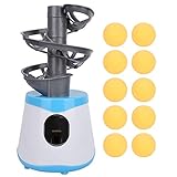 Ruiqas máquina de Pelota de Tenis de Mesa Lanzador portátil de Ping Pong Lanzador ejercitador con 10 Pelotas para niños en Interiores y Exteriores (sin batería)