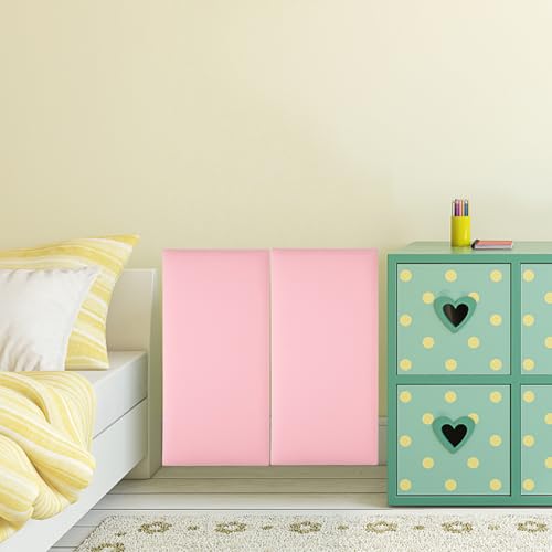Pegatinas de pared anticolisión para proteger paredes duras con paneles de PVC rosa infantil 7