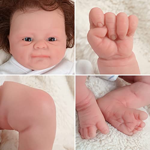Miaio Reborn Baby Dolls, 14-Inch Boy Lifelike Reborn Baby Dolls Full Body Silicone Real Hand-Crafted -Newborn Baby Doll Real Life Baby Dolls #TOP4