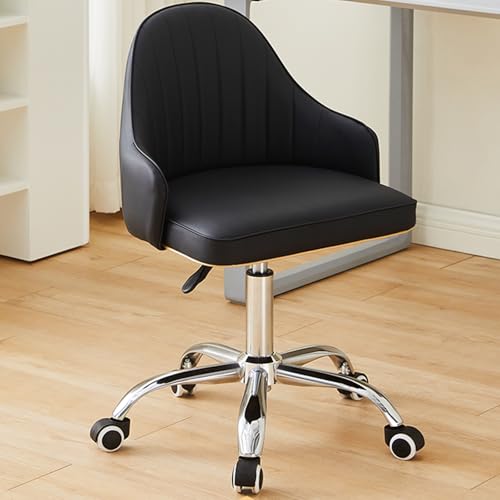Silla De Computadora Moderna Y Ajustable Con Función Giratoria Y Cómodo Asiento De Cuero Sintético, Ideal Para Juegos En Casa, Oficina Y Cosmética. Diseño Ergonómico Con Reposabrazos Y Ruedas. Color