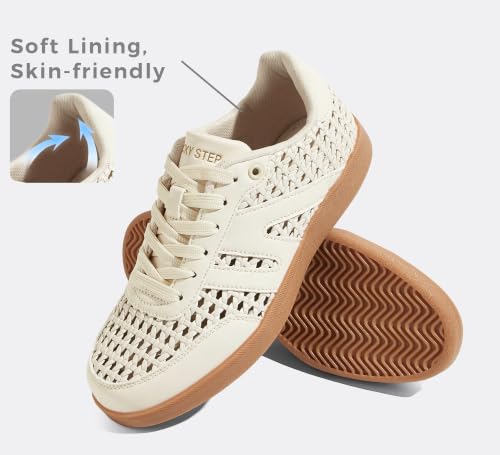 Image of LUCKY STEP Women Retro Gum Sole Fashion Sneakers