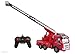 WolVolk Remote Control Electric Fire Truck - Lighted RC Firefighter Engine w/Extending Ladder & Sounds - Non Toxic Fireman Vehicle Action Toy for Kids