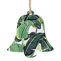 3 Décorations De Noël Suspendues En Forme De Banane Verte Rigolote - Avec Accessoires (Écharpe, Lunettes, Barbe) - 17 Cm