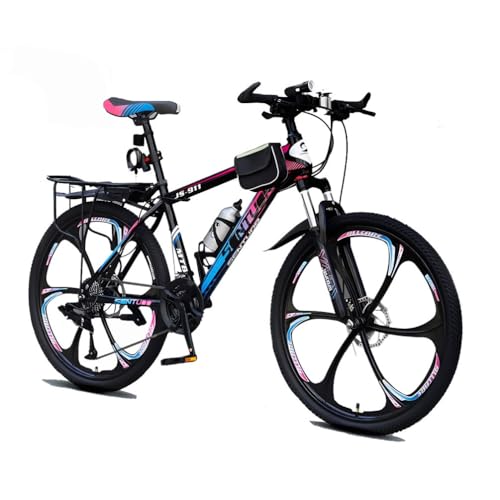 Bicicleta de montaña plegable con frenos de disco dobles y diseño de seis radios reforzados